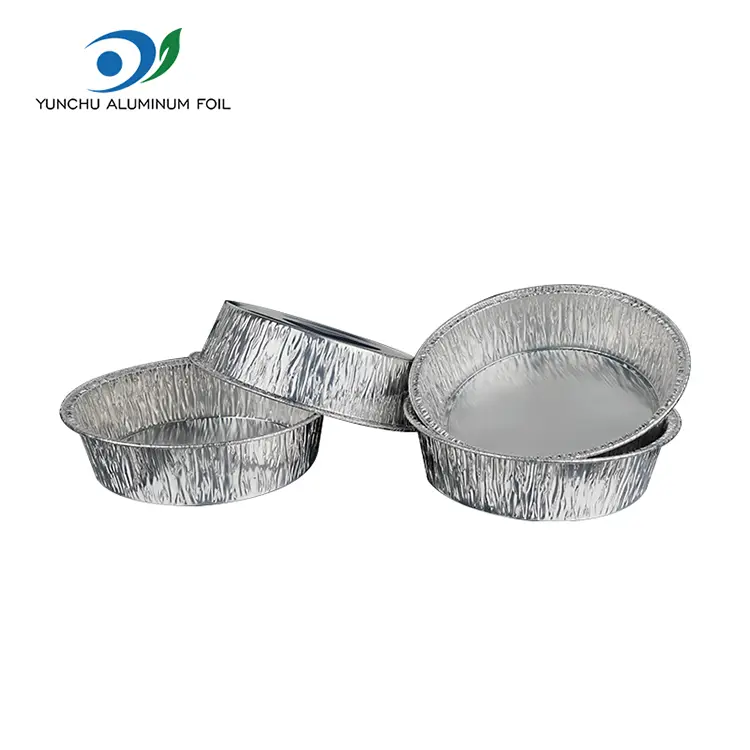 Runde Luftbraten Silber Aluminium Folienbehälter