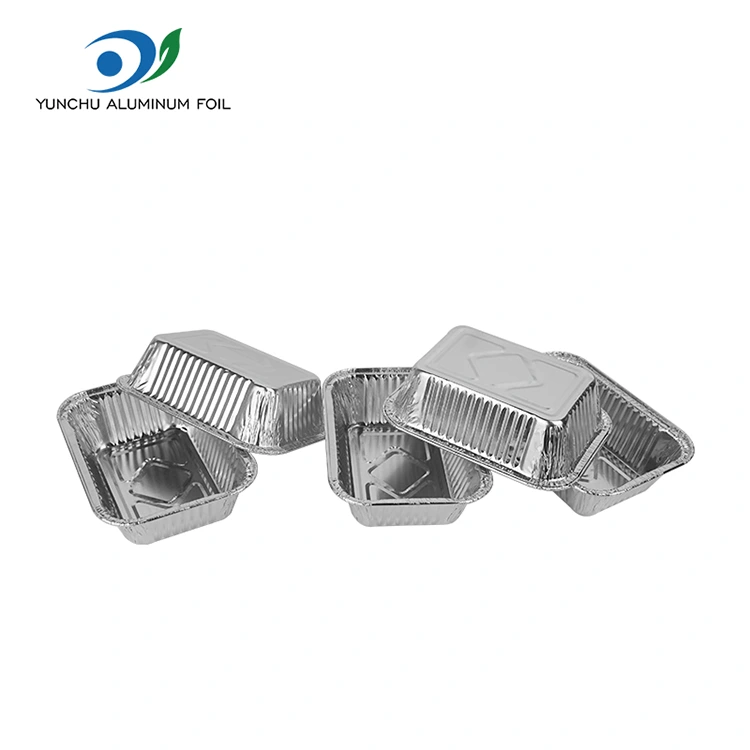 Luftfritteuse -Silber -Aluminiumfolienbehälter