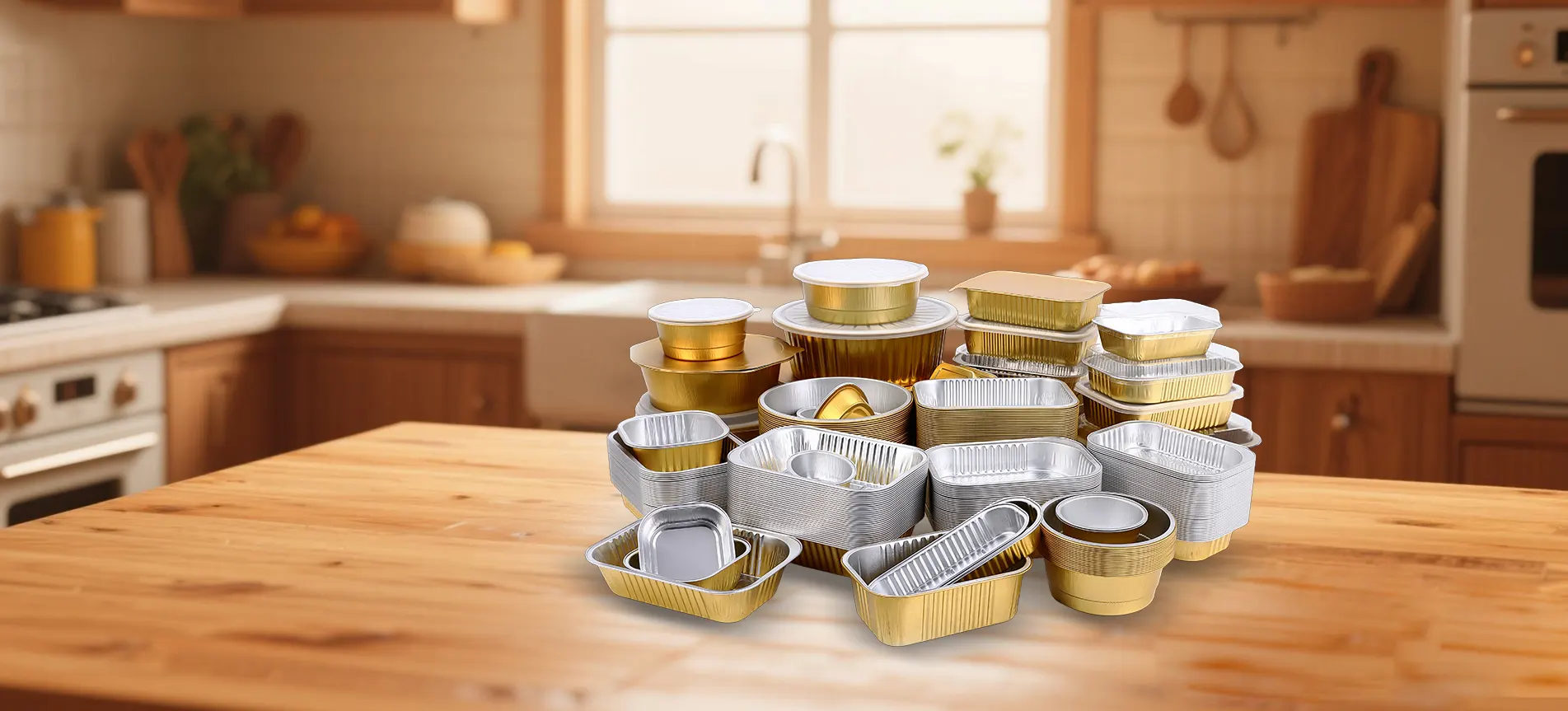 China Kuchenformen glattes Aluminiumfolienbehälter