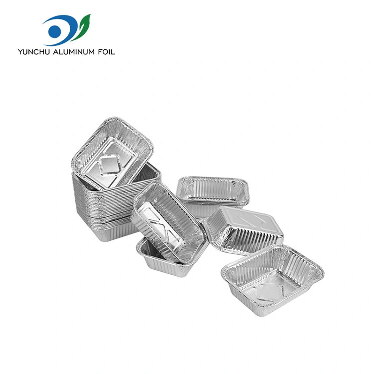 Luftfritteuse -Silber -Aluminiumfolienbehälter