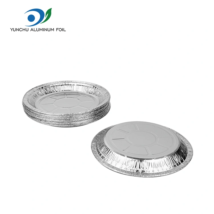 Runde Luftbraten Pizza Silber Aluminium Folienbehälter