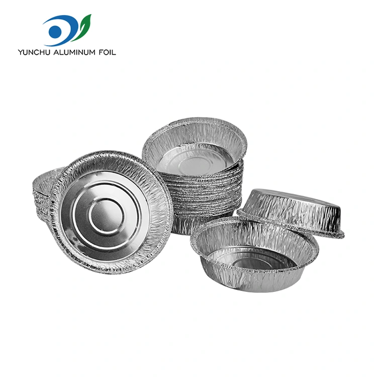 Runde Luftbraten Backschale Silber Aluminium Folienbehälter