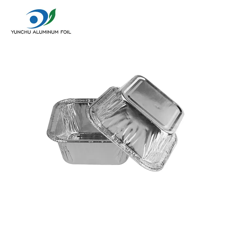 Quadratluft Frittierback Silber Aluminiumfolienbehälter