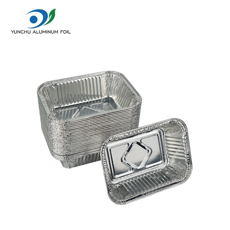 Luftfritteuse -Silber -Aluminiumfolienbehälter