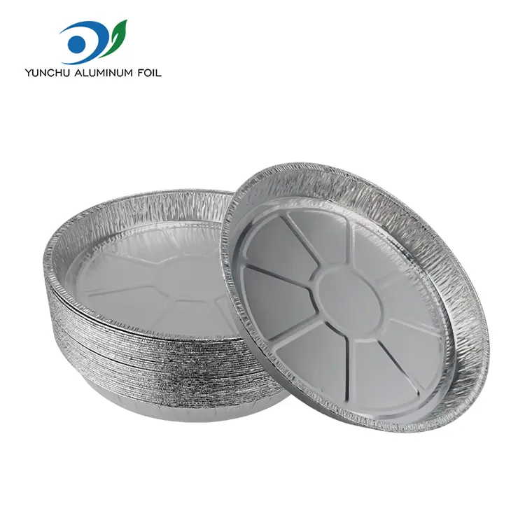 Kreisförmige Esshälfte von Silber Aluminium -Folienbehälter