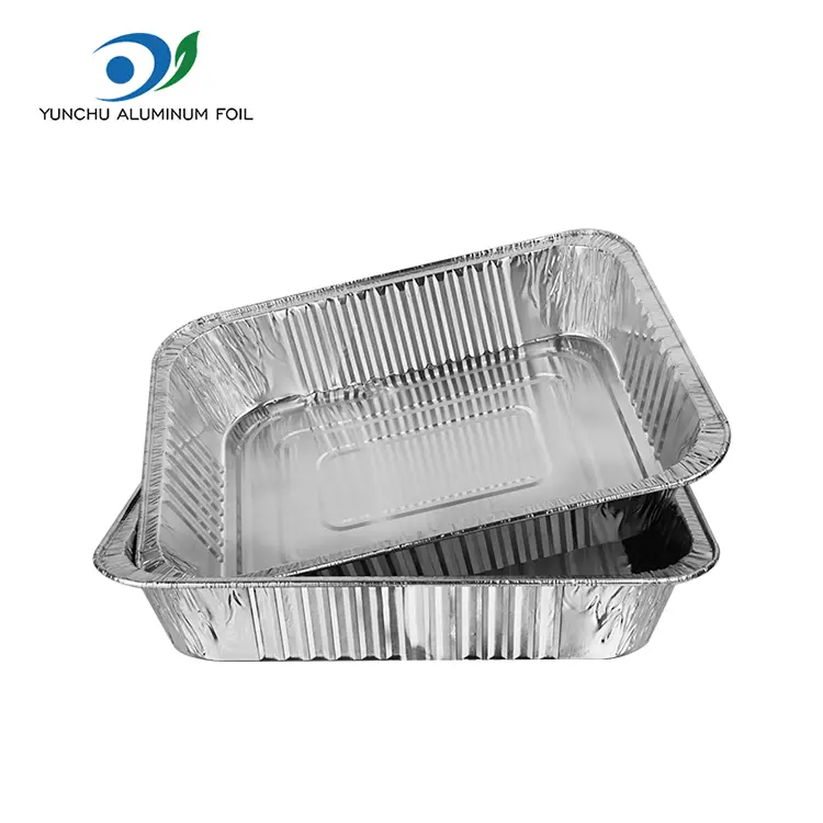 Einweg -Grill -Takeaway -Silber -Aluminiumfolienbehälter