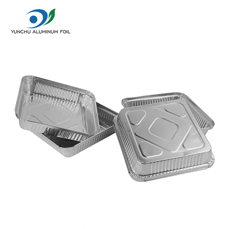Einweg -BBQ Spieße Silber Aluminiumfolienbehälter