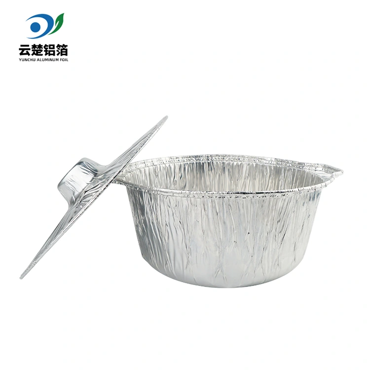 Einweg -Catering Hot Pot Pots Silber Aluminiumfolienbehälter