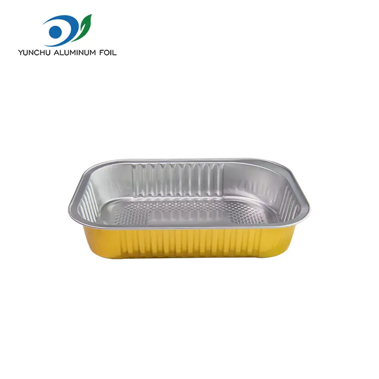 Einweg -Rechteck -Speise -Aluminiumfolienbehälter
