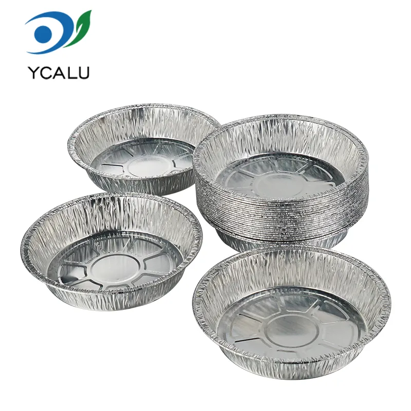 Einwegbehälter aus silberner Aluminiumfolie zum Backen