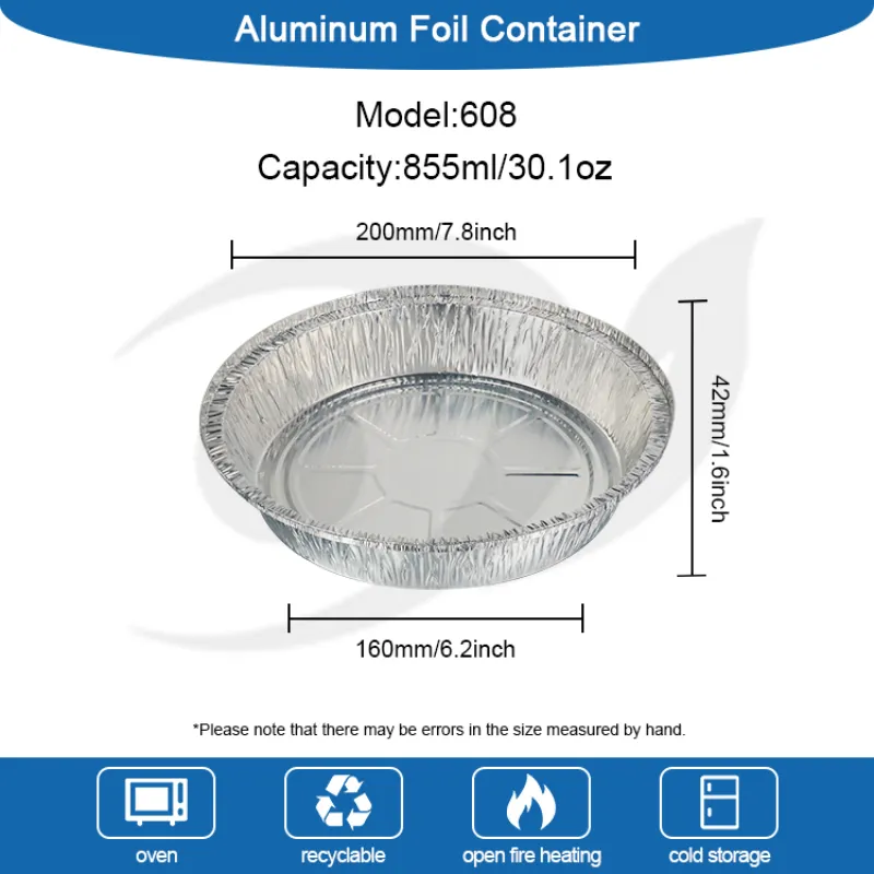 Luftfritteusen-Lebensmittelbehälter aus silberner Aluminiumfolie