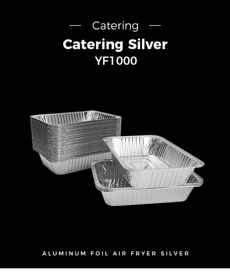Rectangular take-out baking sheet Silver Aluminum Foil Containers