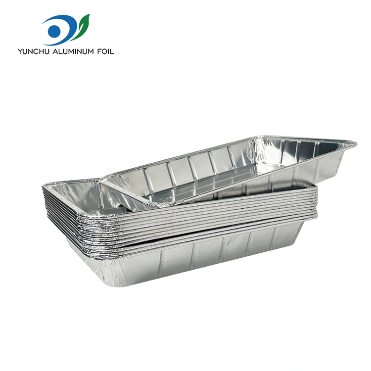 Große gegrillte Fisch zum Mitnehmen von Silber Aluminiumfolienbehältern