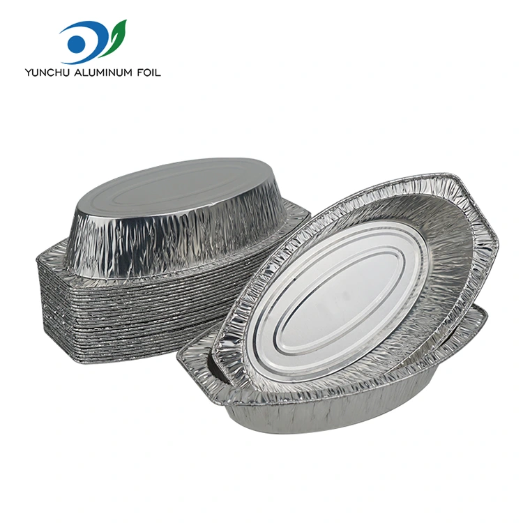 Ovale Brotbrot Silber Aluminium Folienbehälter