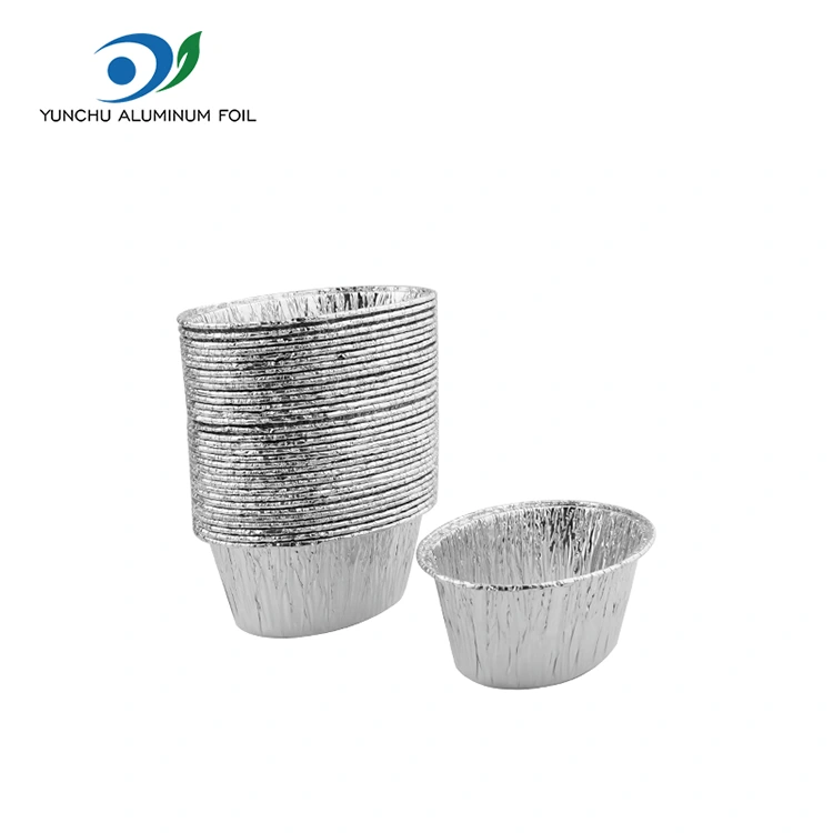 Oval gedämpfter Kuchen Silber Aluminiumfolie Lebensmittelbehälter