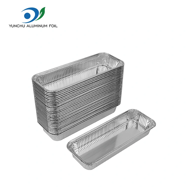 Rechteckige Brotbrot Silber Aluminium Folienbehälter