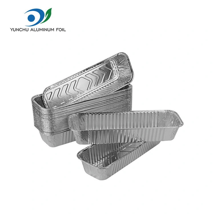 Rechteckige Backgrill -Silber -Aluminiumfolienbehälter