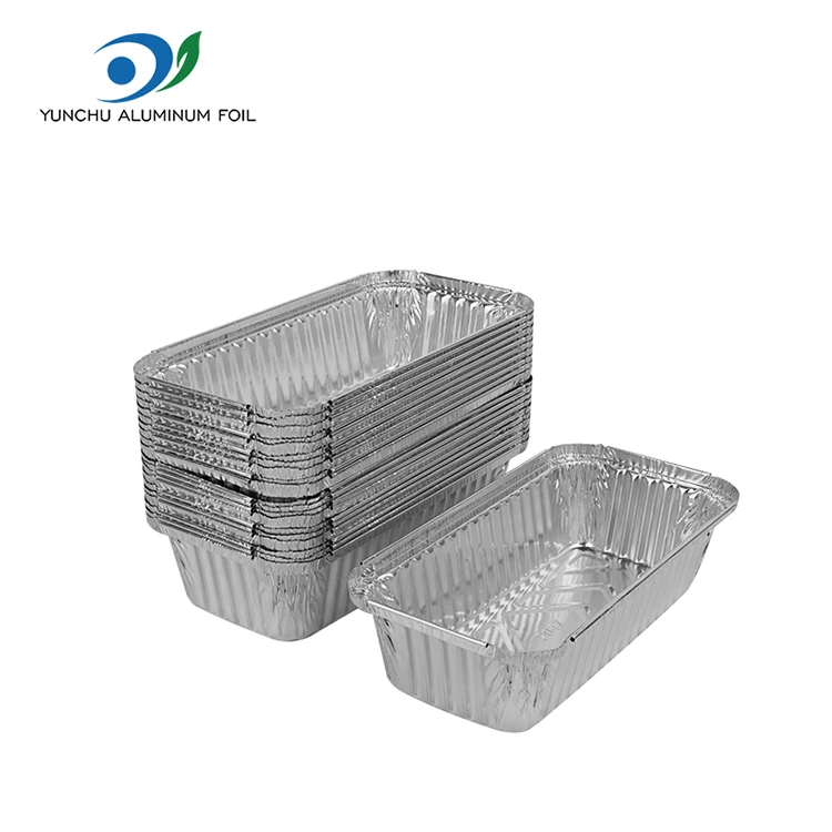 Rechteckig -Grilldickel -Silber -Aluminiumfolienbehälter