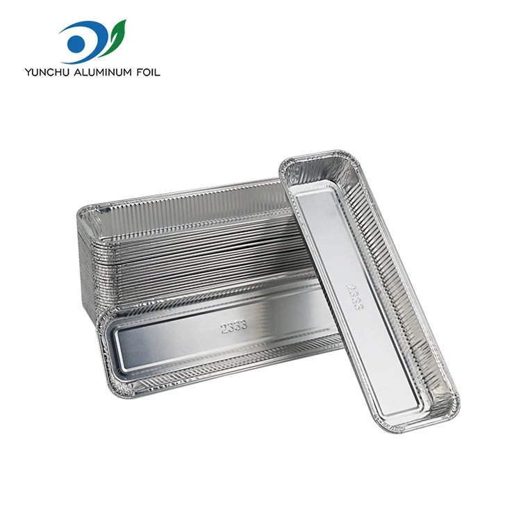 Rechteckige Brotluft Fritteuse Silber Aluminiumfolienbehälter