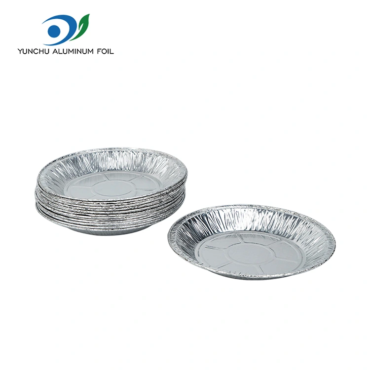 Runde Luft Frittierbacken Silber Aluminiumfolie Lebensmittelbehälter