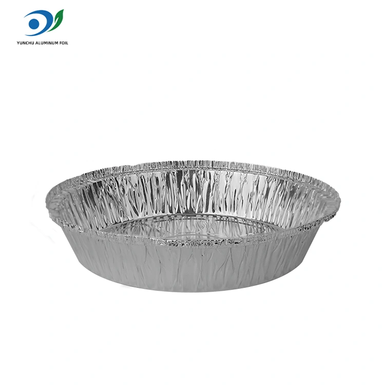 Runde Luft Fritteuse Heißtopf Silber Aluminium Folie Lebensmittelbehälter