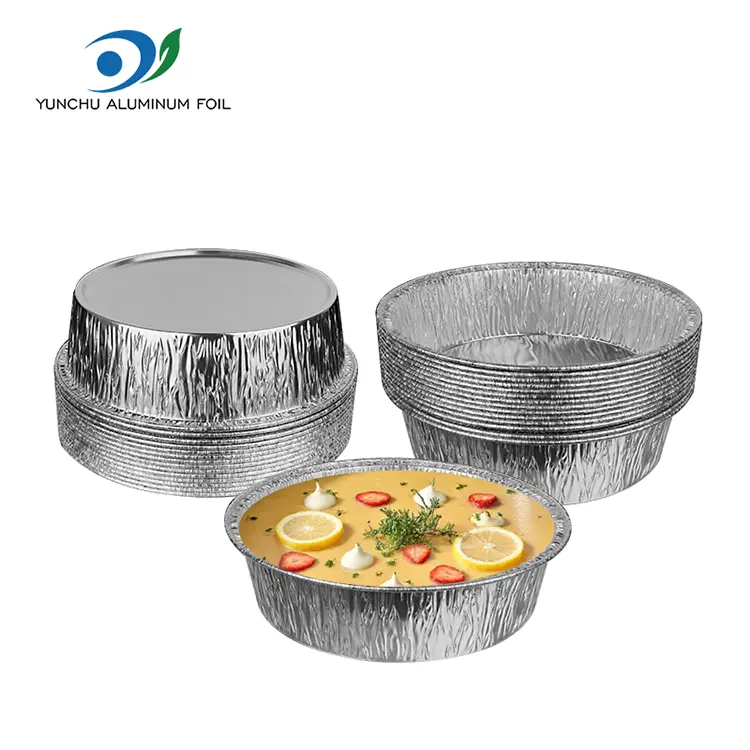 Runde Luftbraten Silber Aluminium Folienbehälter
