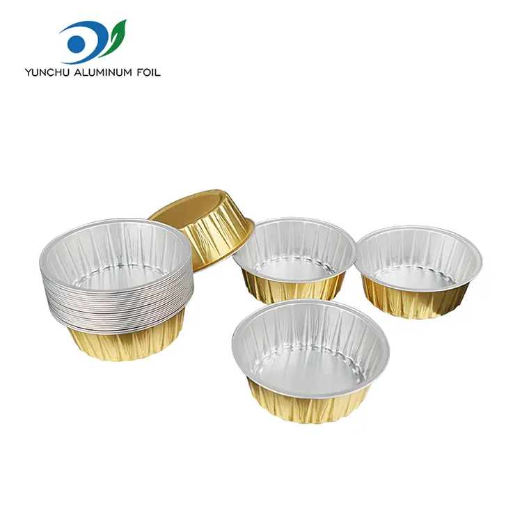 Runde Kuchen -Backgläser glattes Aluminiumfolienbehälter