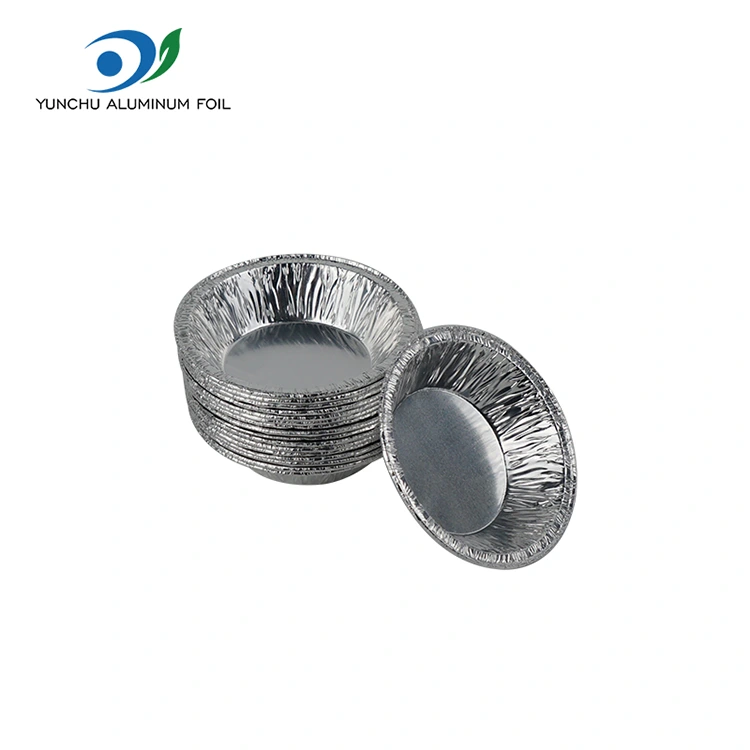 Runde Eiertarte für Snacks Silber Aluminiumfolie Lebensmittelbehälter