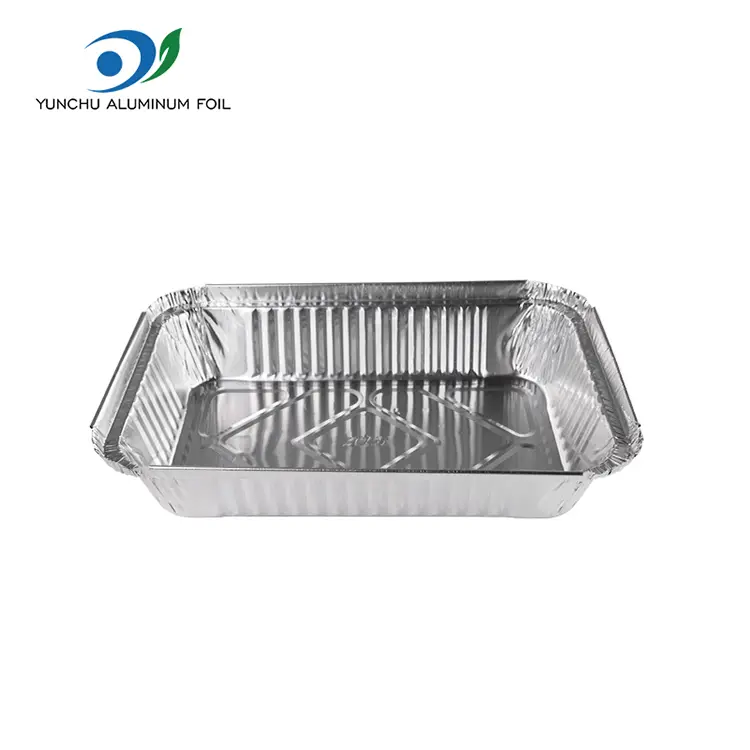 Runde Silber -Aluminiumfolienbehälter für Luftbraten