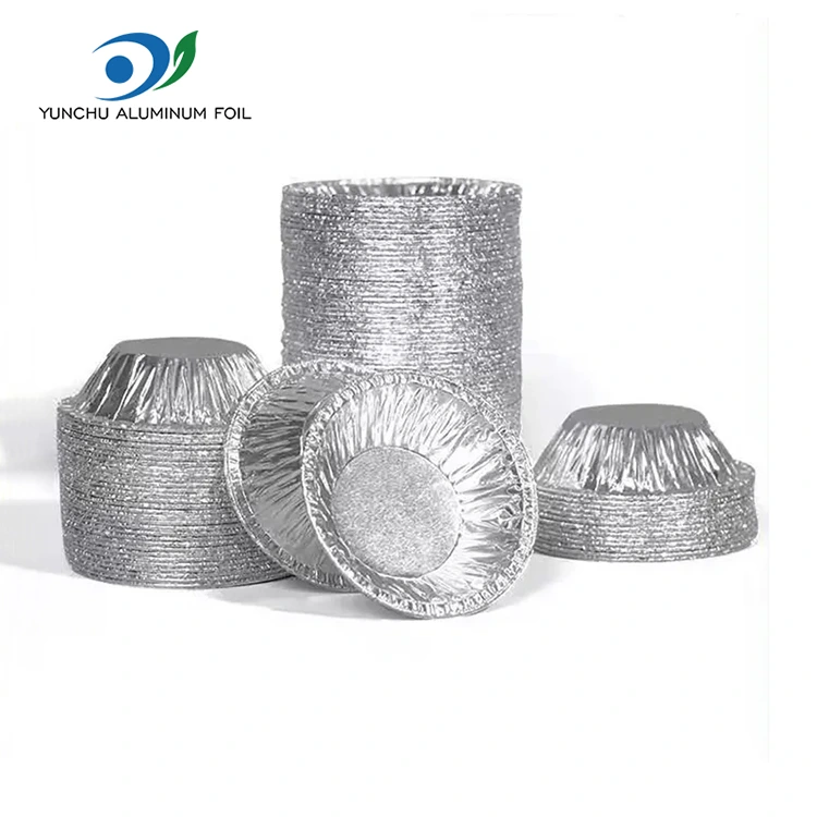 Runde Schachstaber Silber Aluminiumfolie Lebensmittelbehälter
