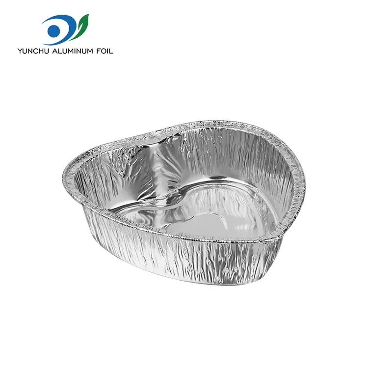 Spezialförmige Herzkuchenpfanne zum Mitnehmen Silber Aluminiumfolienbehälter