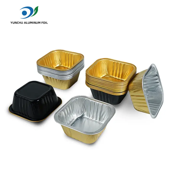 Quadratische Backkuchen glattes Aluminiumfolienbehälter