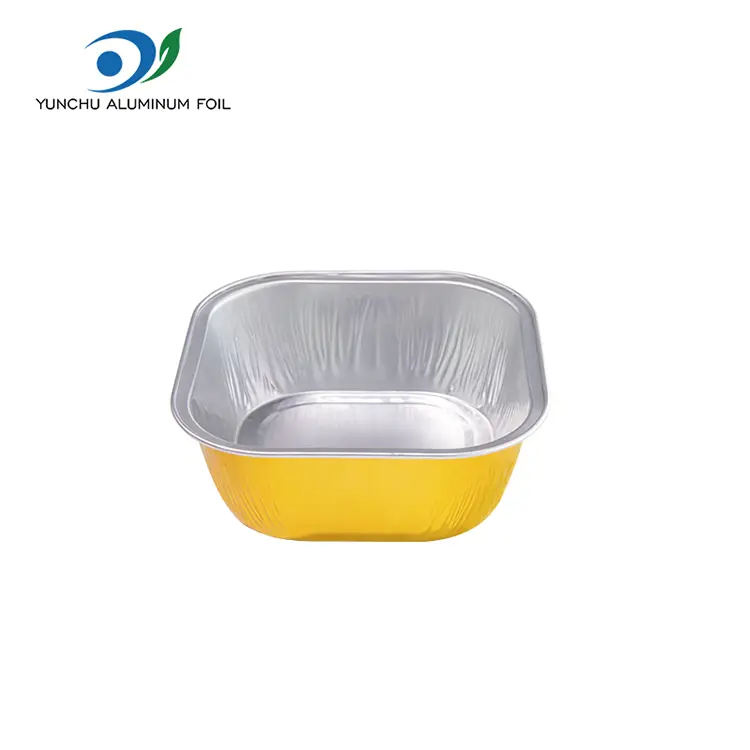 Quadratische Farbbacken glattes Aluminiumfolienbehälter