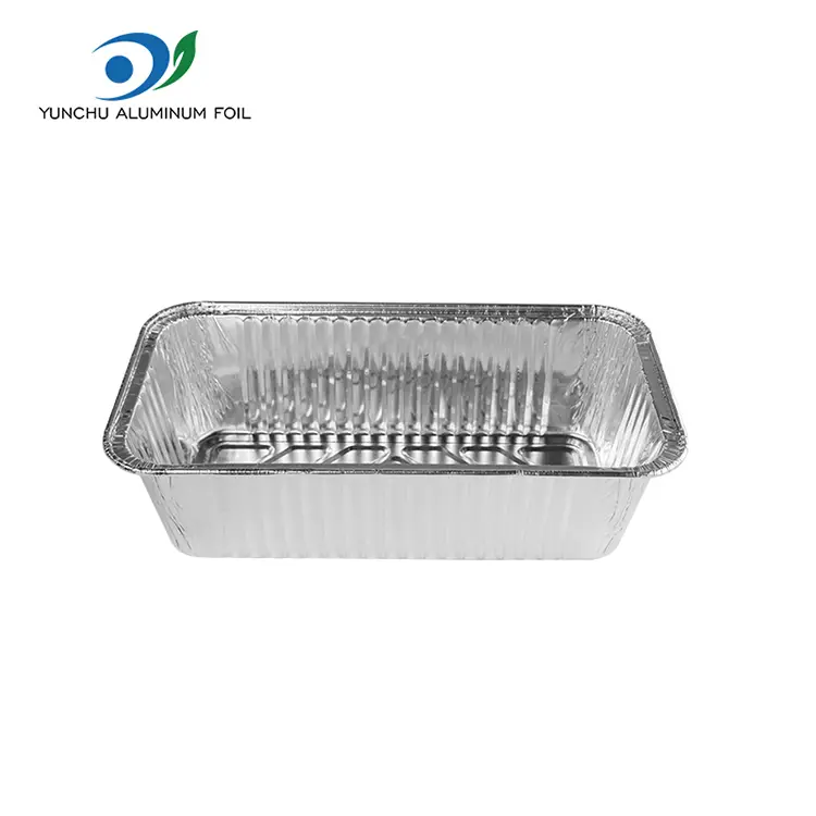 Quadratische Silber Aluminiumfolie Lebensmittelbehälter