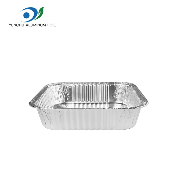 Square Takeaway Silber Aluminiumfolienbehälter